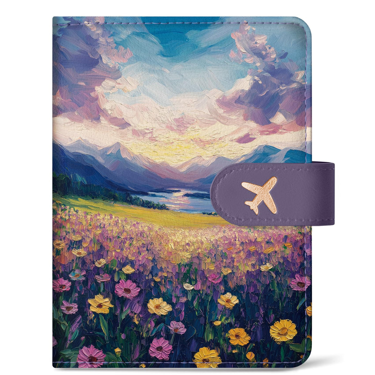Passport Holder for Travel, RFID Blocking Wallet with Magnetic Closure