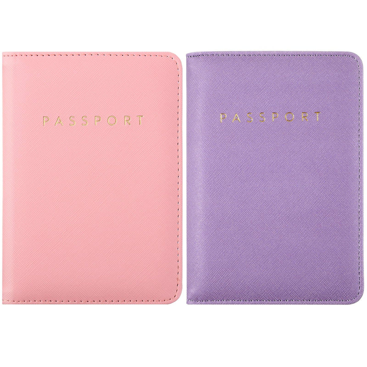 Frienda 2 Pcs Passport Holder Covers Waterproof Leather