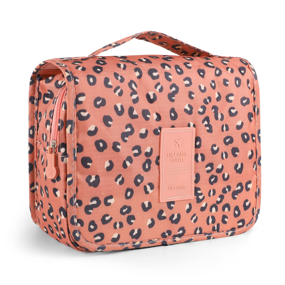 Hanging Toiletry Bag for Women, Portable Cosmetic Summer Beach Bag, Floral