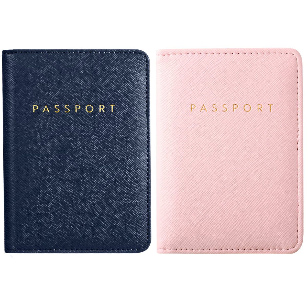 Frienda 2 Pcs Passport Holder Covers Waterproof Leather