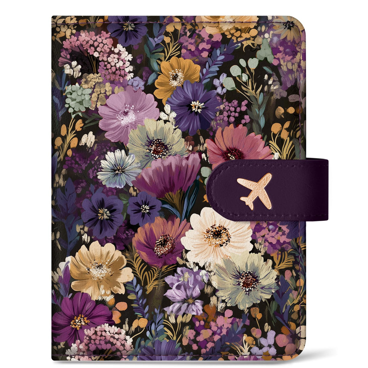 Passport Holder for Travel, RFID Blocking Wallet with Magnetic Closure
