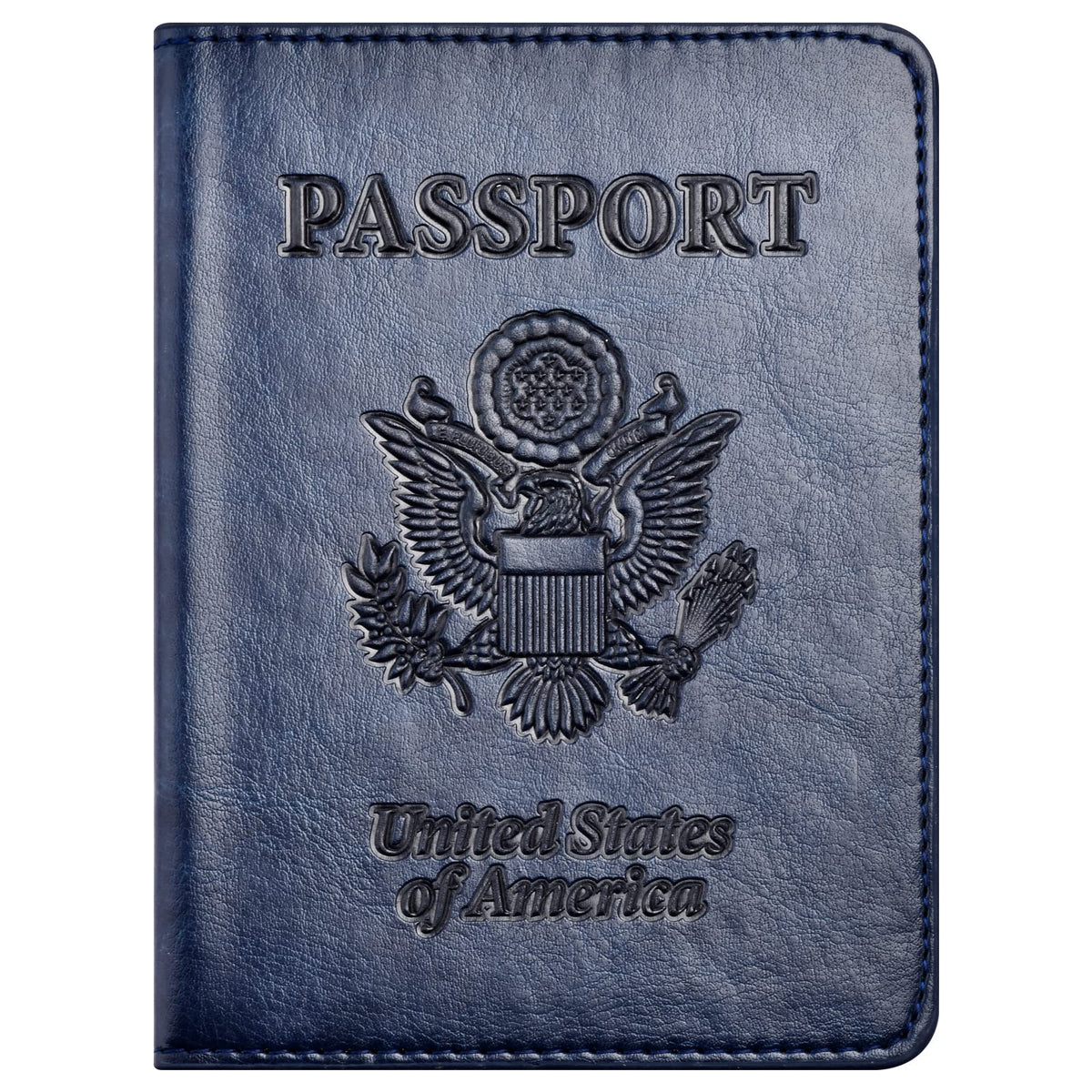 Eoehro Passport Holder for Travel Essentials, Passport Wallet Cover Case for Travel Must Haves Accessories,Passport Book Holders for Women and Men(dark blue)