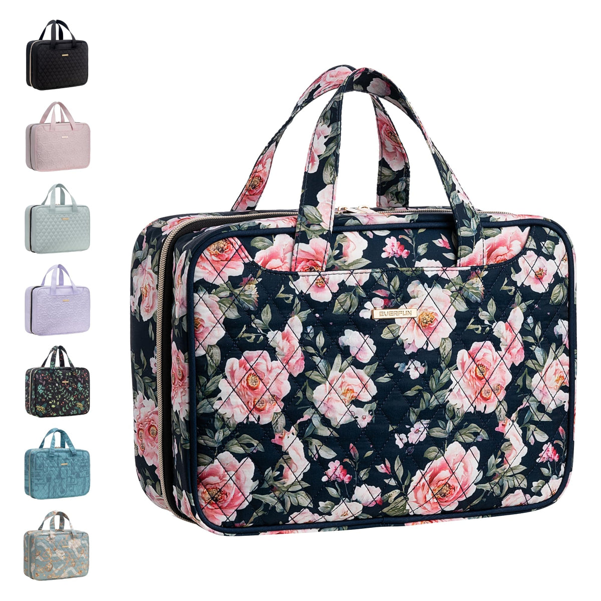 Everfun Hanging Travel Toiletry Bag Women, Leakproof Wet Dry Compartments