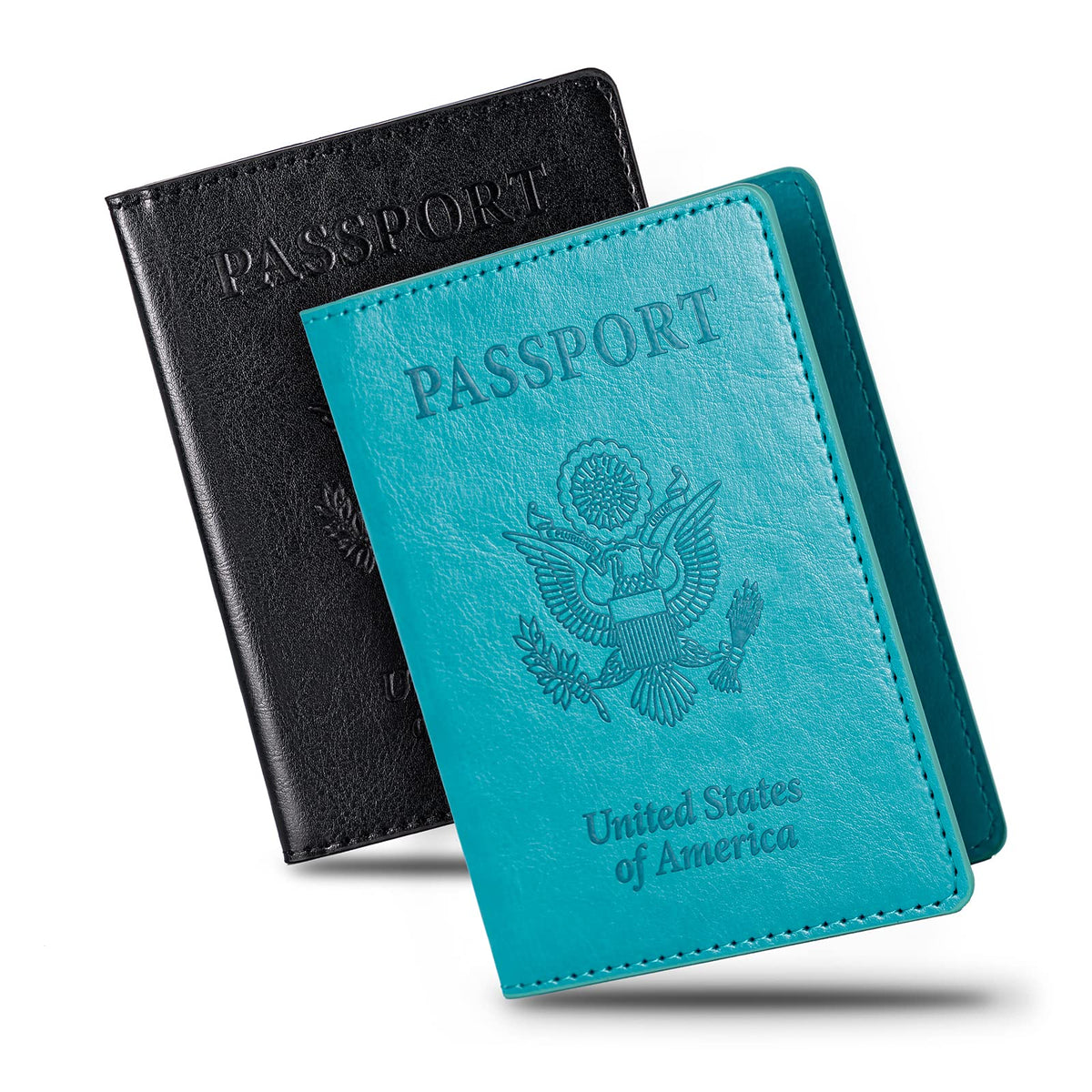 2 Pcs Passport Holders，Ultra Slim Passport Wallet for Travel Essentials