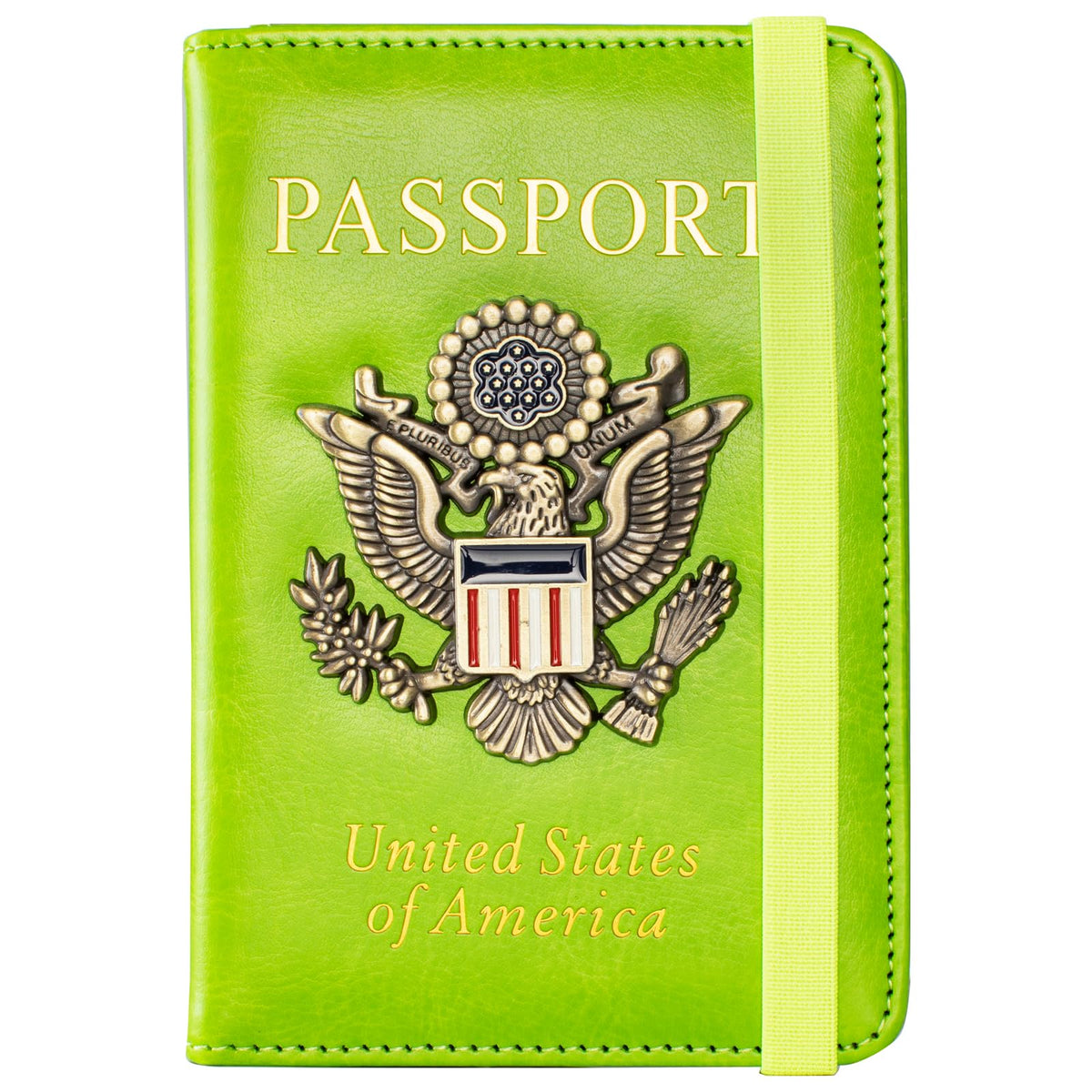 Passport Holder and Card Slot Combo RFID Blocking Leather Travel Passport Wallet for Men and Women US Passport Cover, Blue