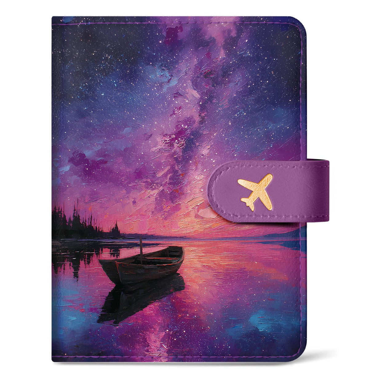 Passport Holder for Travel, RFID Blocking Wallet with Magnetic Closure