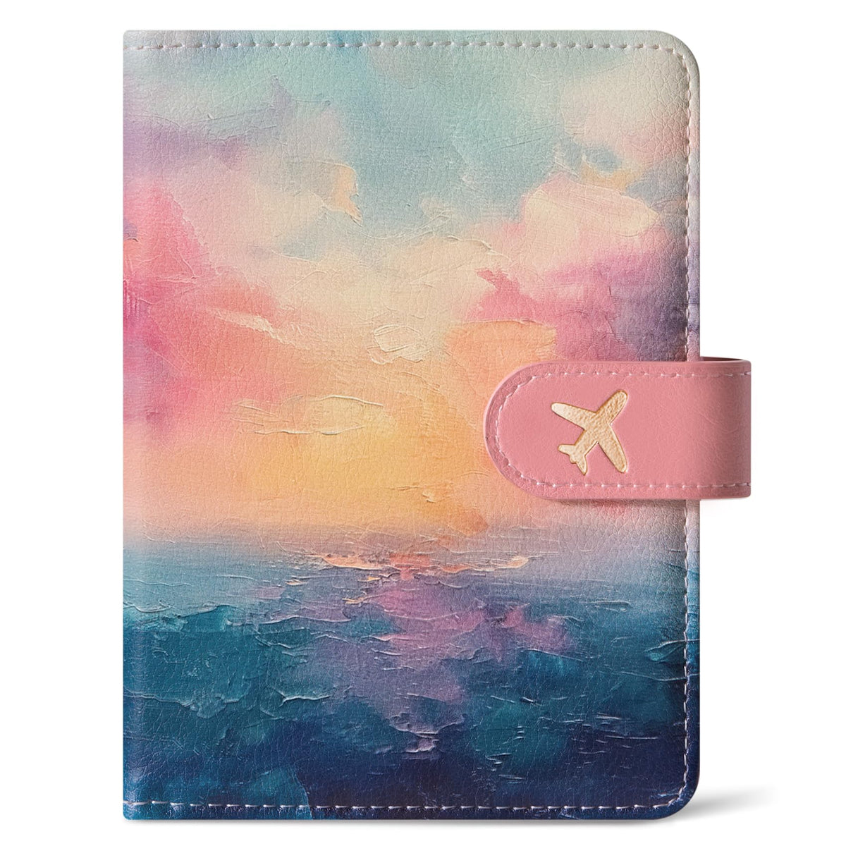 Passport Holder for Travel, RFID Blocking Wallet with Magnetic Closure