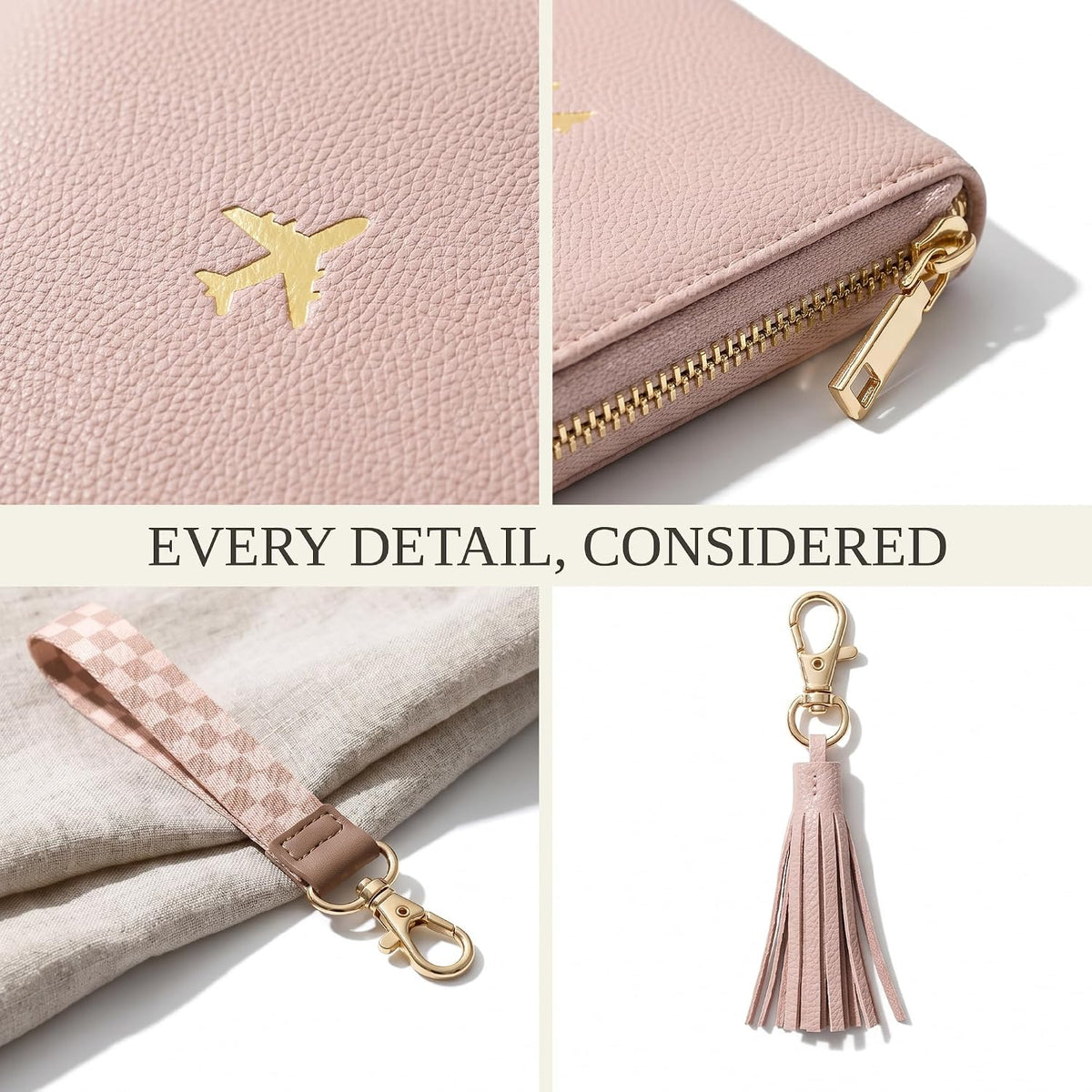 Beautiful Passport Holder And Travel Wallet with Wristlet Strap