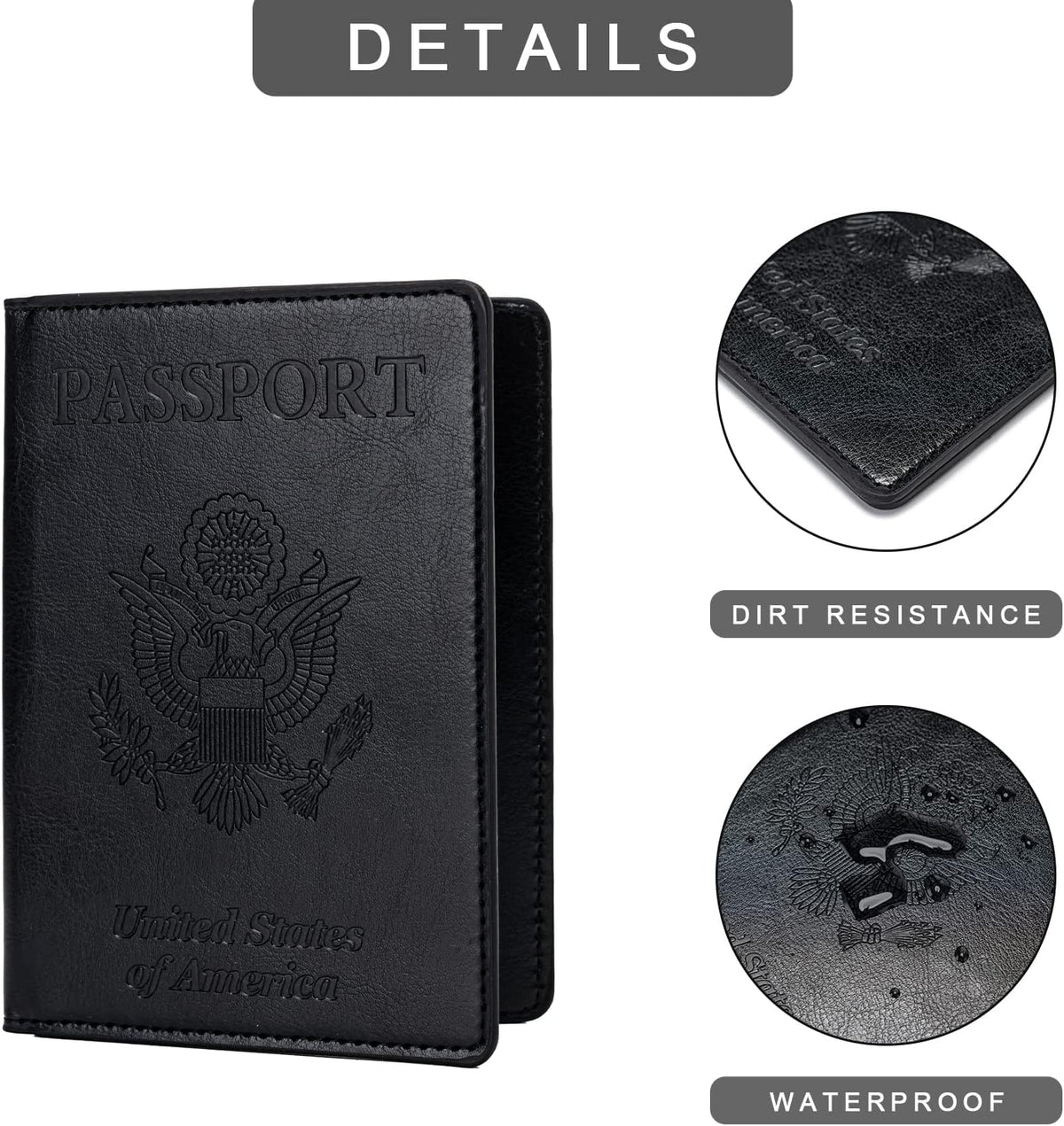 2 Pcs Passport Holders，Ultra Slim Passport Wallet for Travel Essentials