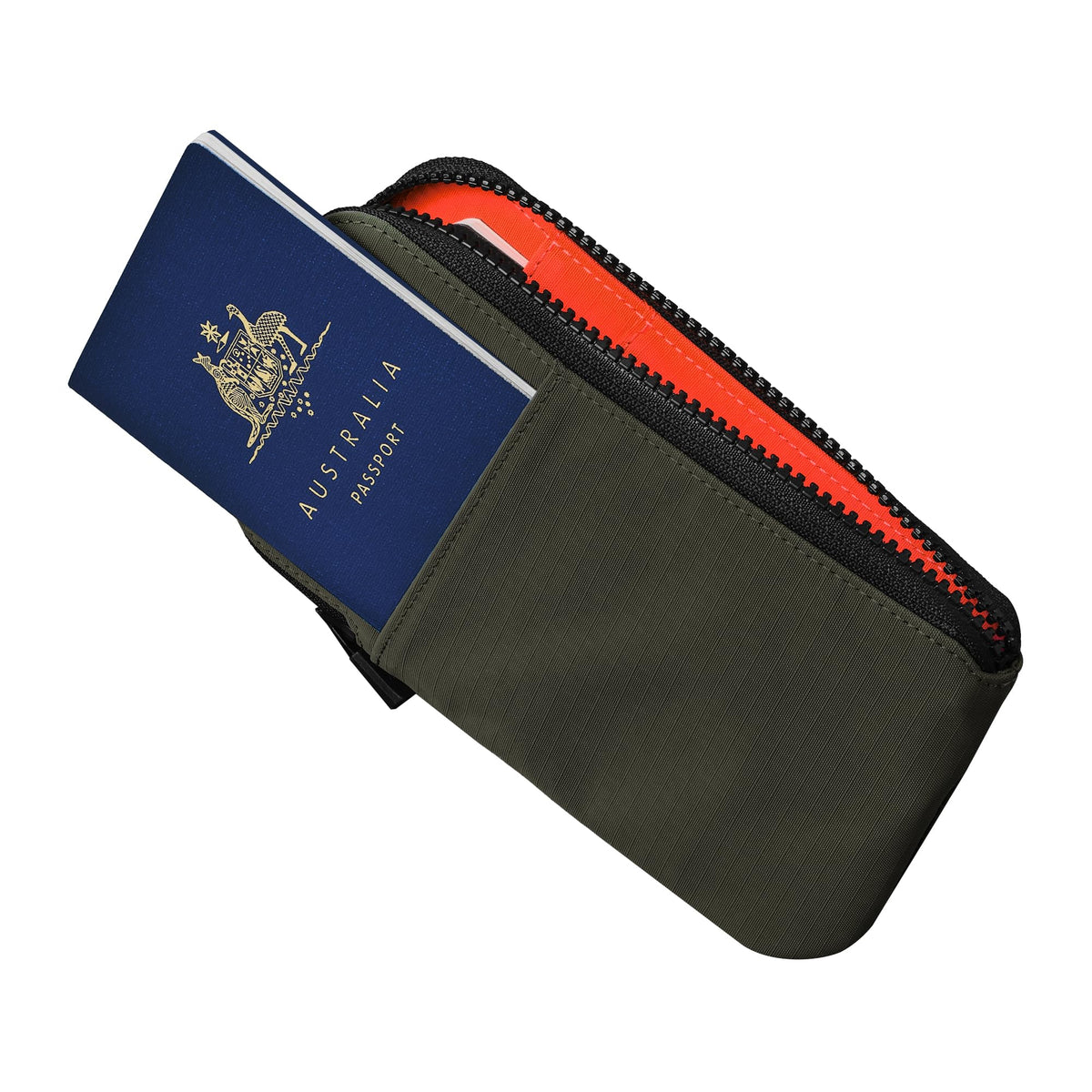 ALPAKA Zip Travel Wallet RFID Blocking Passport Holder Green