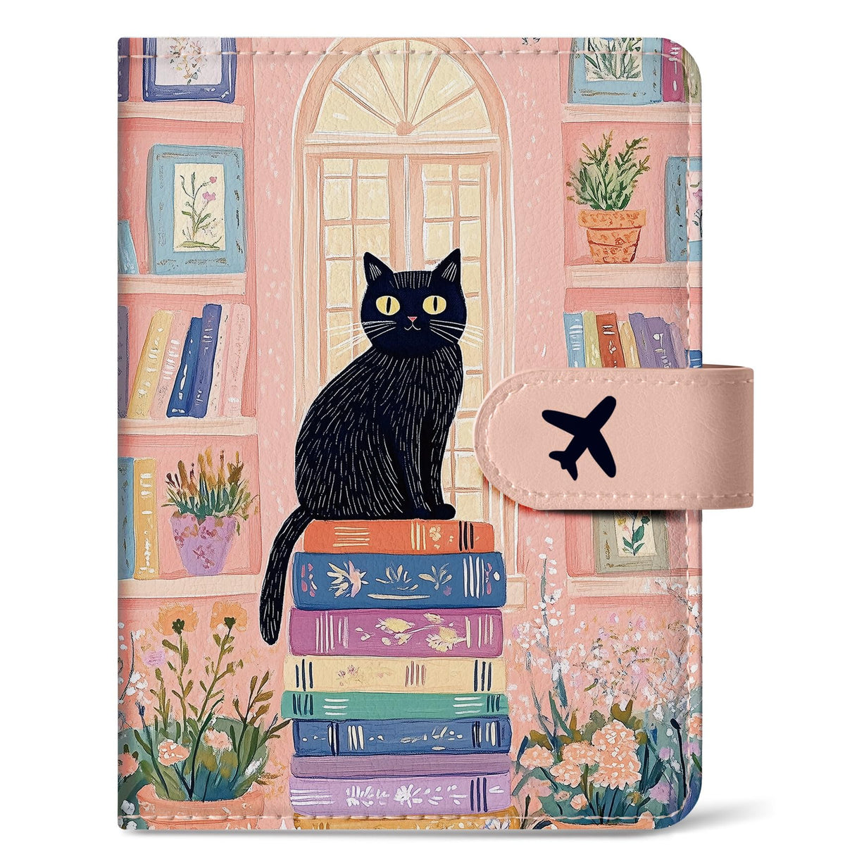 Passport Holder for Travel, RFID Blocking Wallet with Magnetic Closure