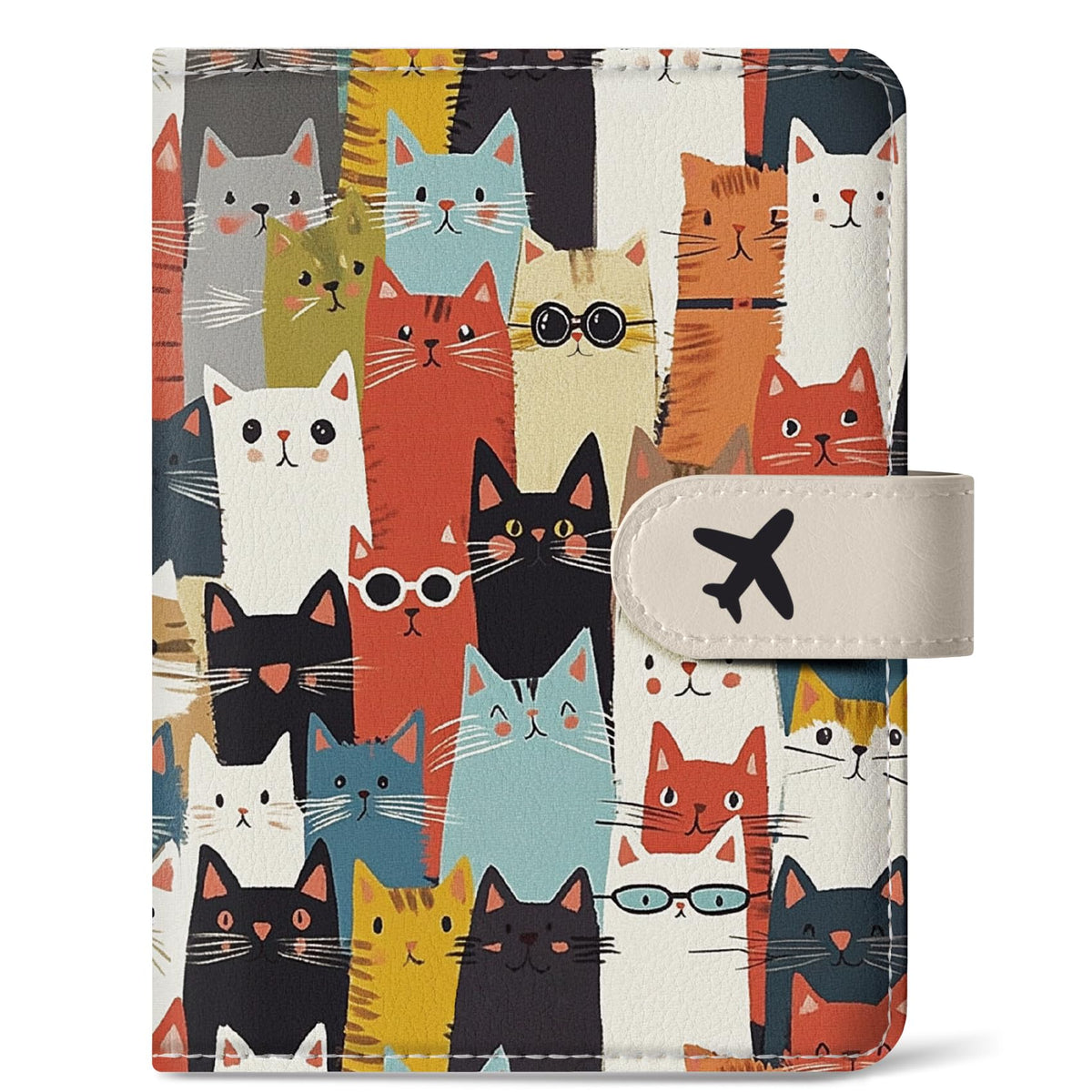 Passport Holder for Travel, RFID Blocking Wallet with Magnetic Closure