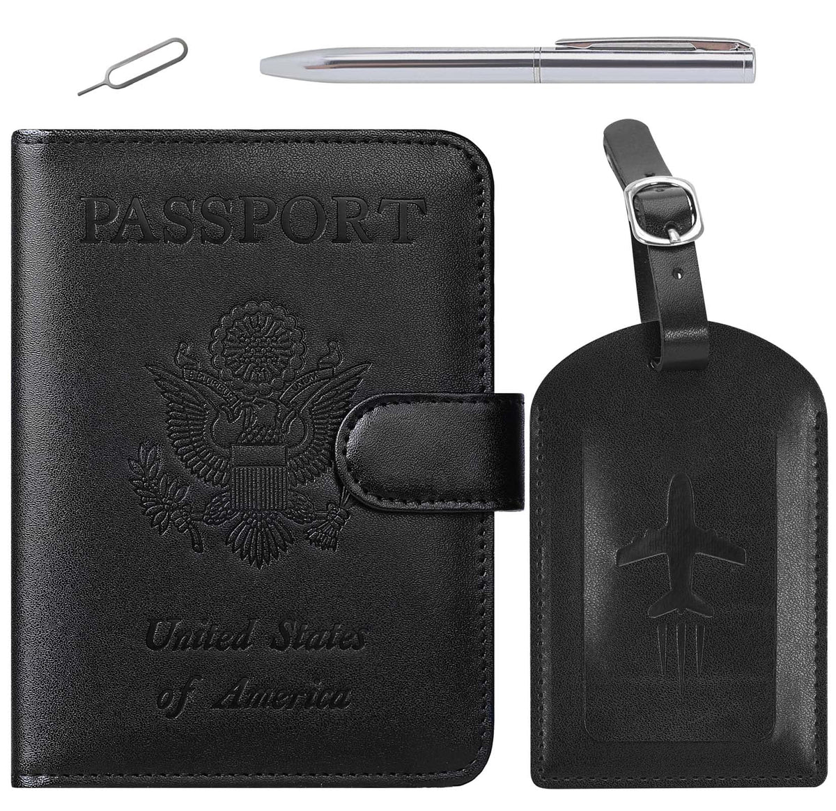Passport Holder Cover Wallet RFID Blocking, Travel Essentials