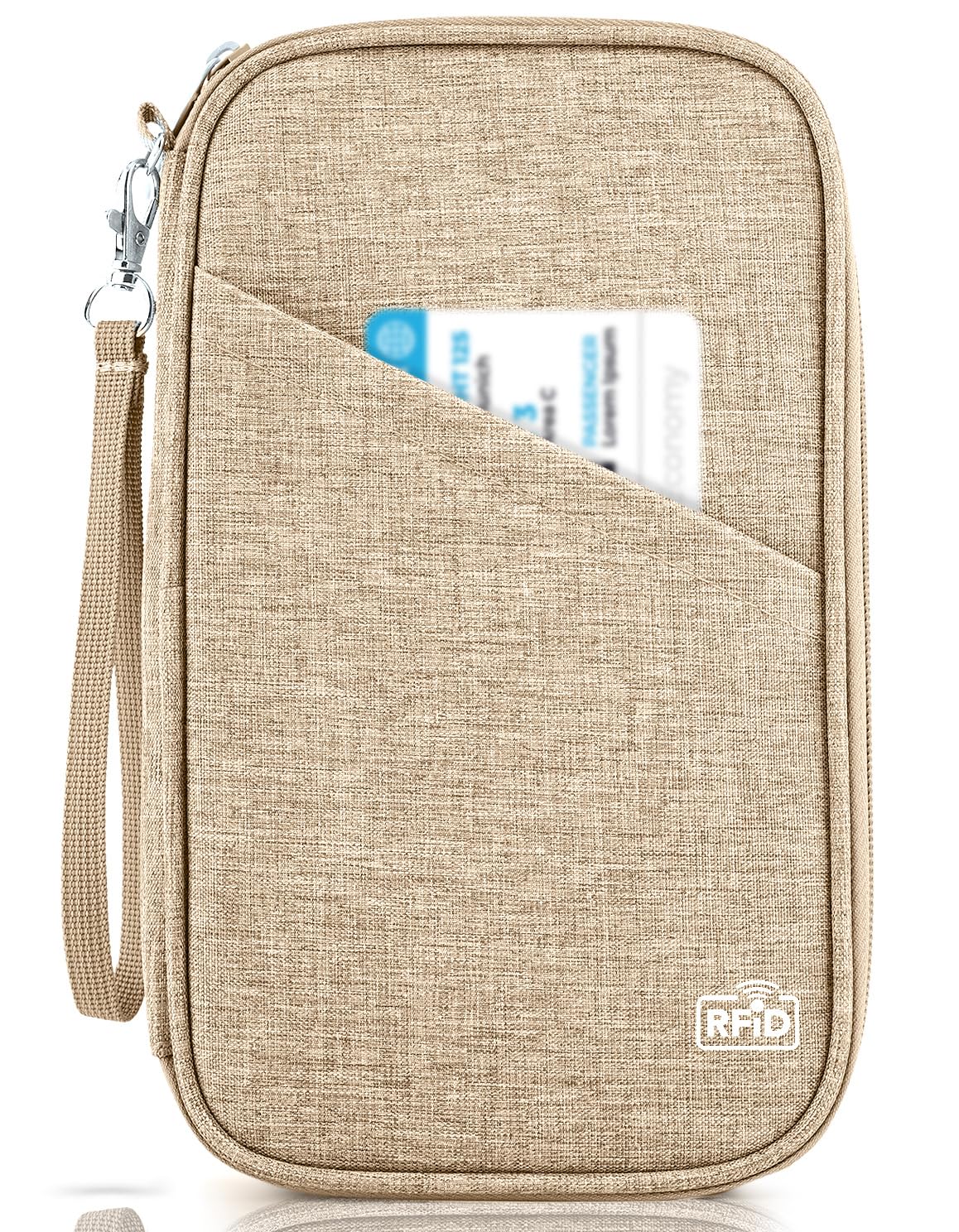 TOPBAG Passport Holder Family, Women Rfid Blocking Passport Wallet, Travel Document Organizer for Premium Wallets, Waterproof Passport Holders Bag for Women & Men Traveling, Credit Cards Case