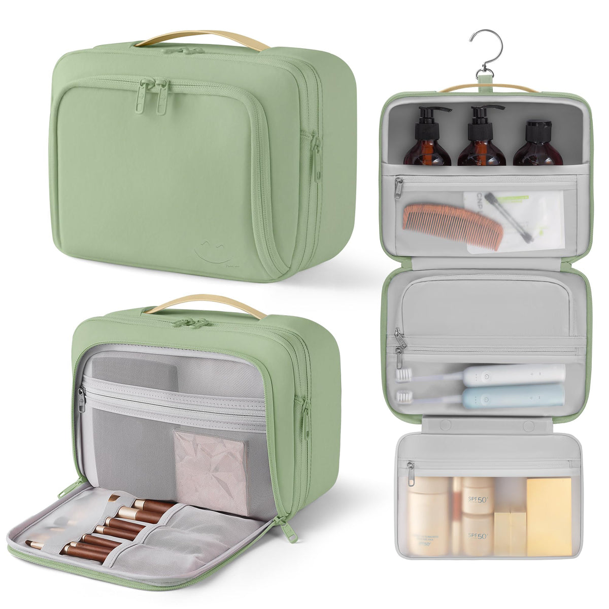 Travel Hanging Toiletry Bag for Women, Makeup Travel Organizer Cosmetic Bag