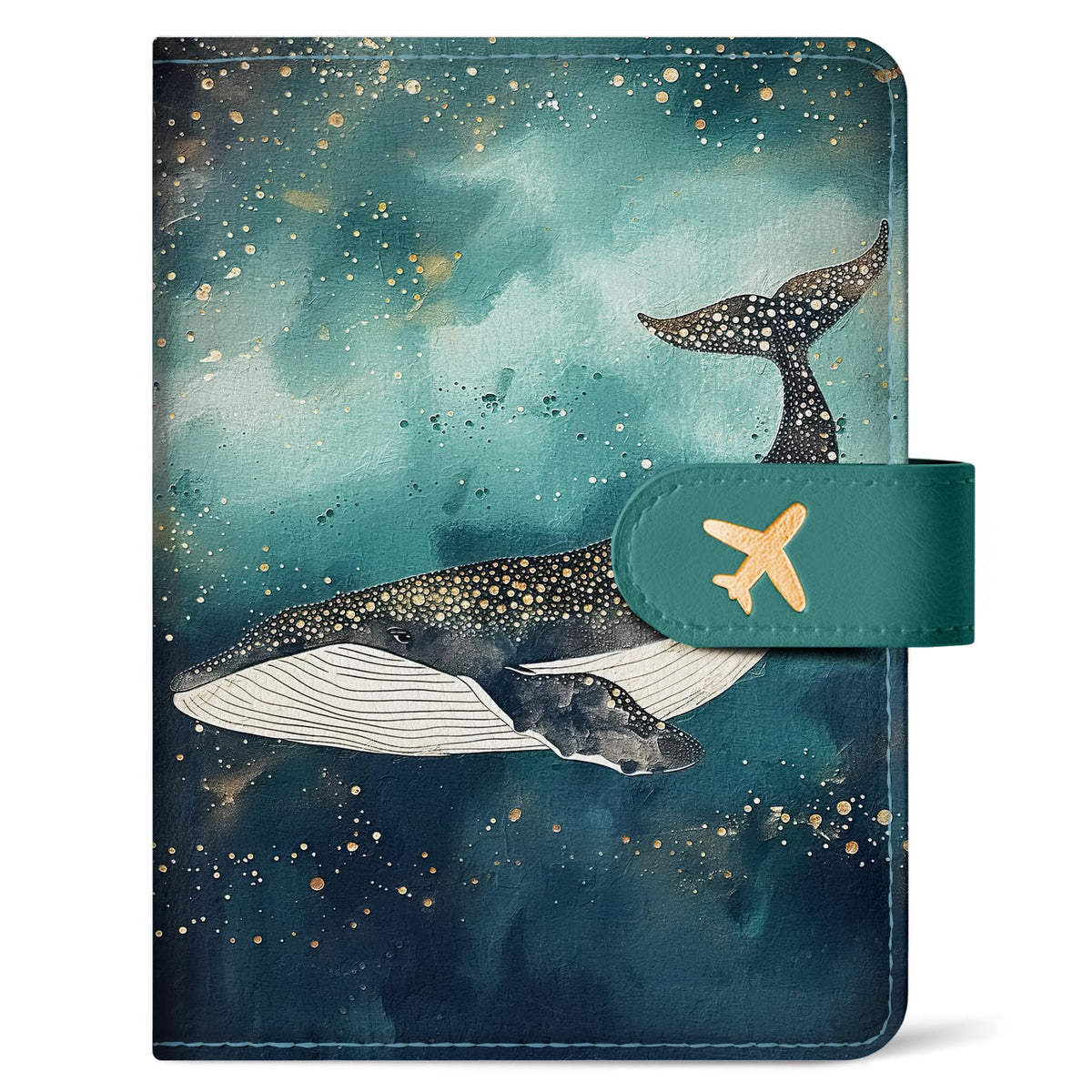 Passport Holder for Travel, RFID Blocking Wallet with Magnetic Closure
