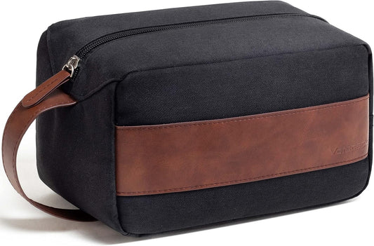 Vorspack Water Resistant Travel Toiletry Bag for Men Women - Black