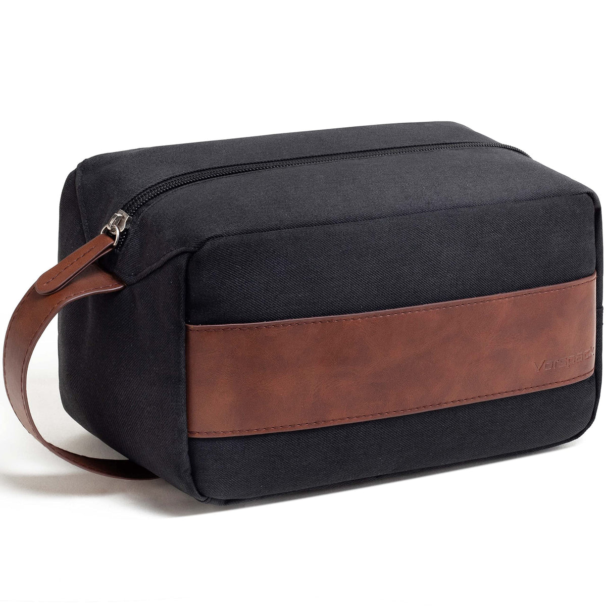 Vorspack Water Resistant Travel Toiletry Bag for Men Women - Black