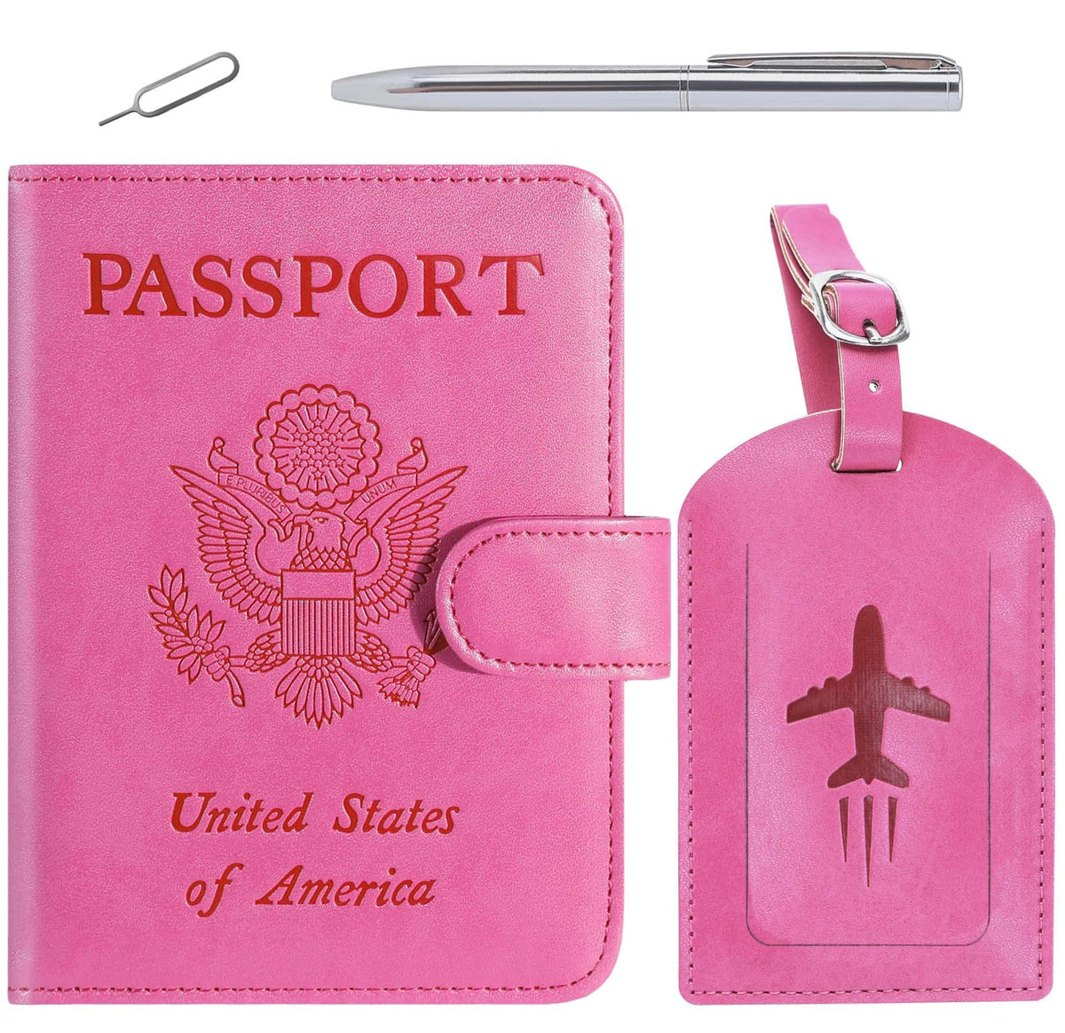 Passport Holder Cover Wallet RFID Blocking, Travel Essentials