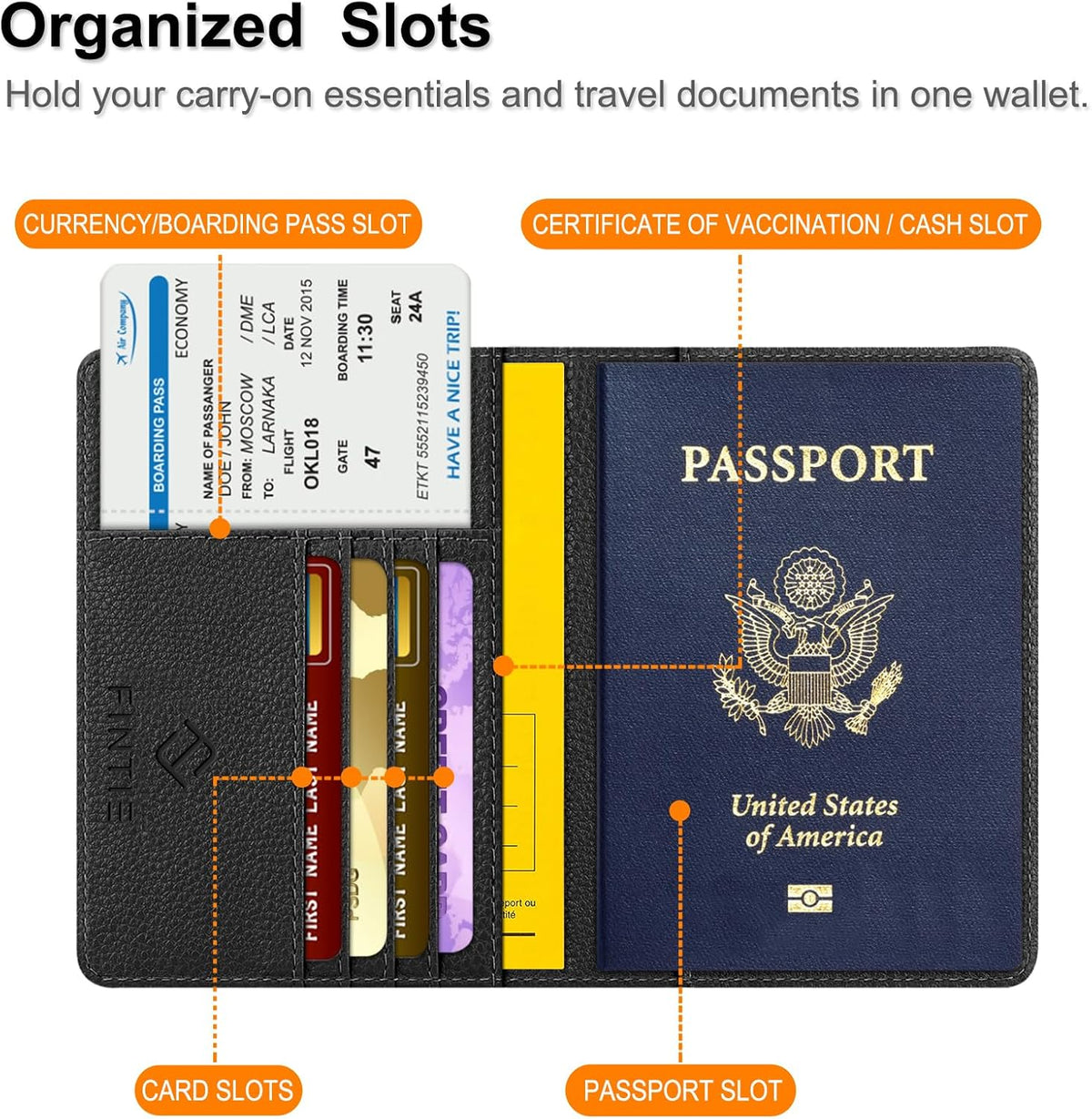 FINTIE Passport Holder, Slim Travel Wallet RFID Blocking Card Case Cover