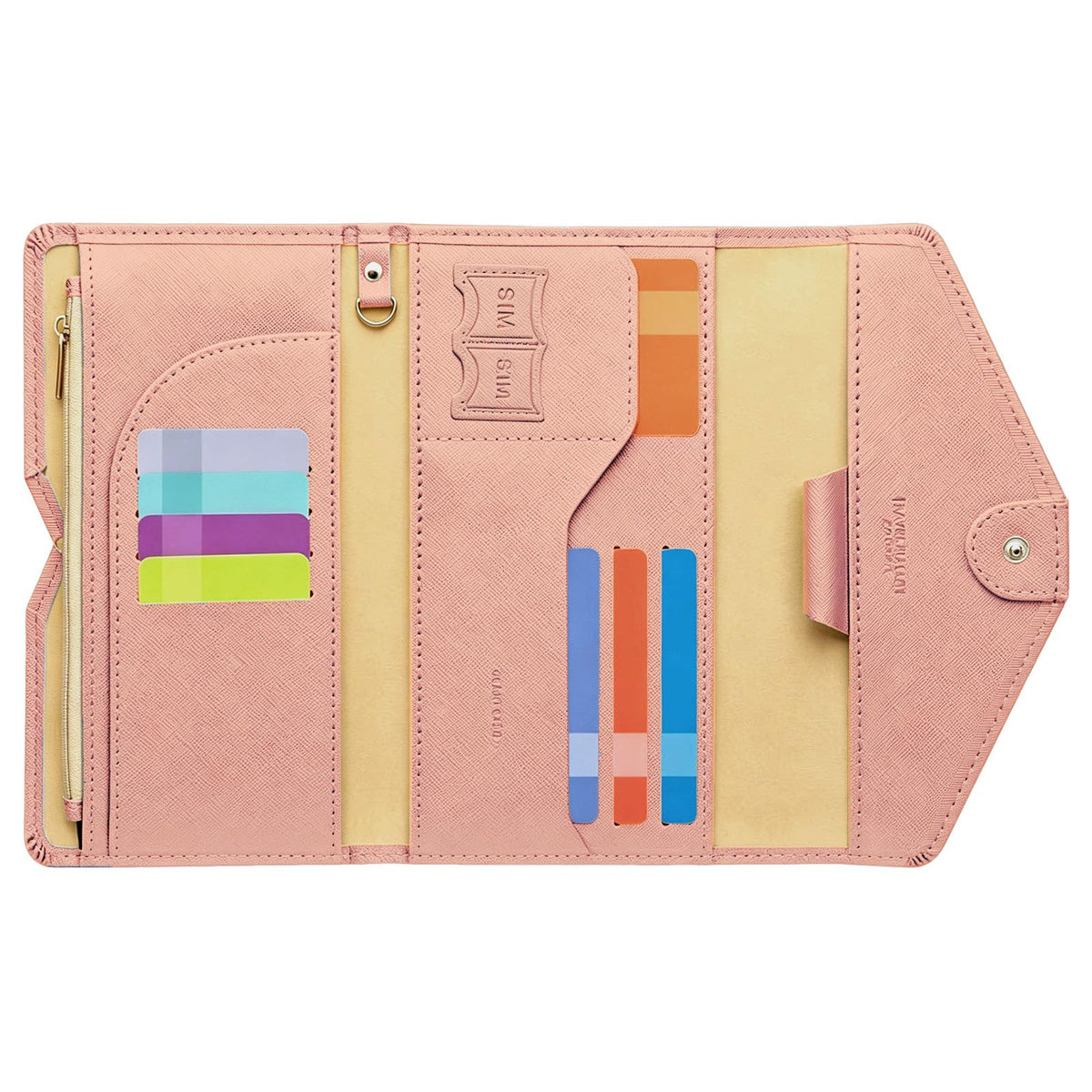ZOPPEN Passport Holder Travel Wallet Organizer for Women,Black