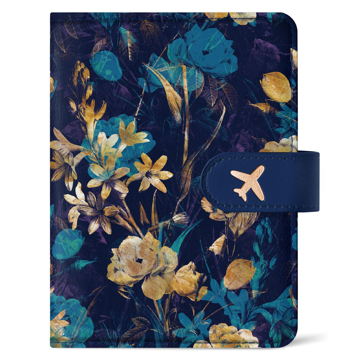 Passport Holder for Travel, RFID Blocking Wallet with Magnetic Closure