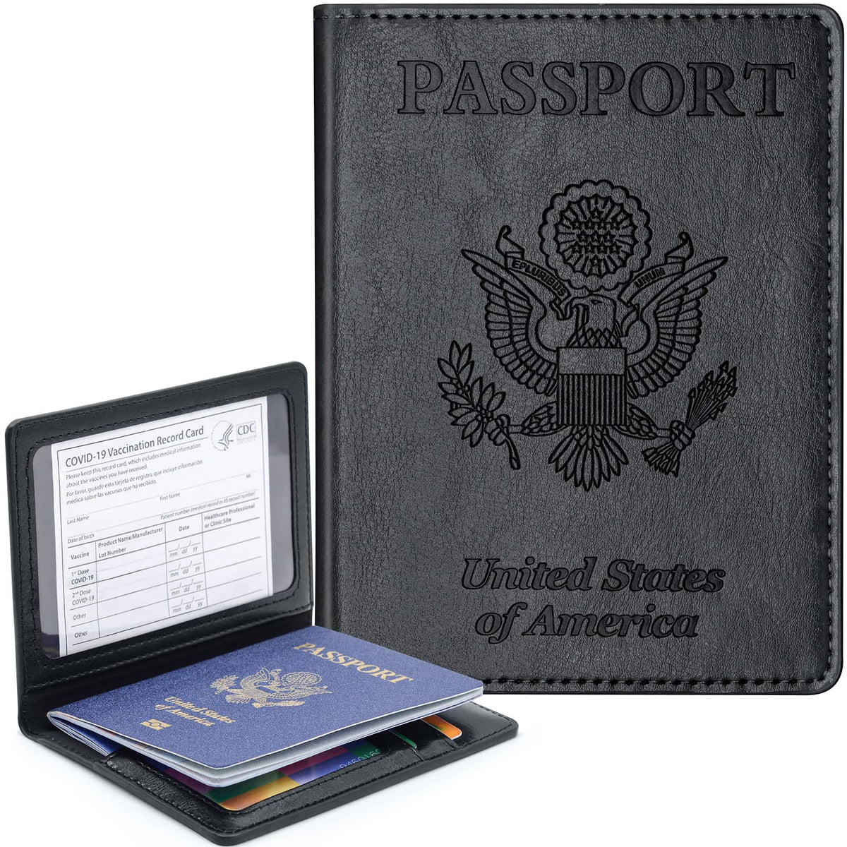 Passport Holder Wallet Cover Case RFID Blocking Slot Travel Accessories