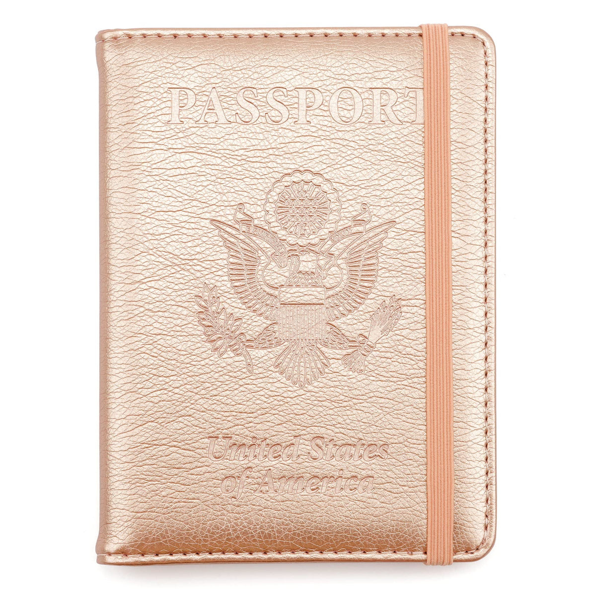 Passport Holder for Travel, Leather Passport Cover Wallet Case RFID Blocking Passport Book Holders for Travel Women Men Family Travels Must Haves Essentials, Purple