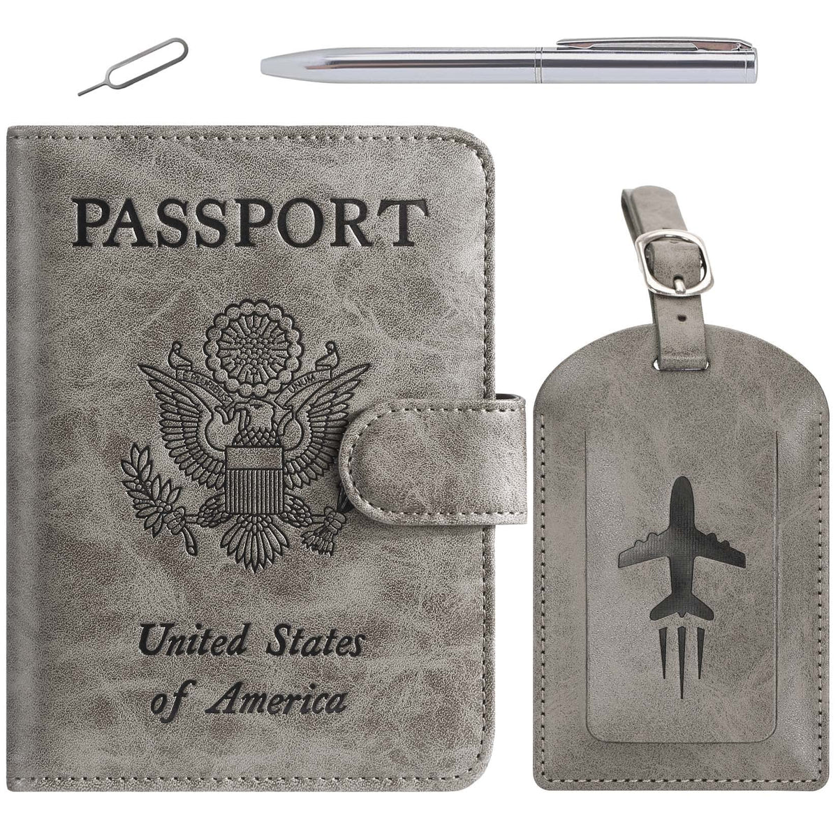 Passport Holder Cover Wallet RFID Blocking, Travel Essentials