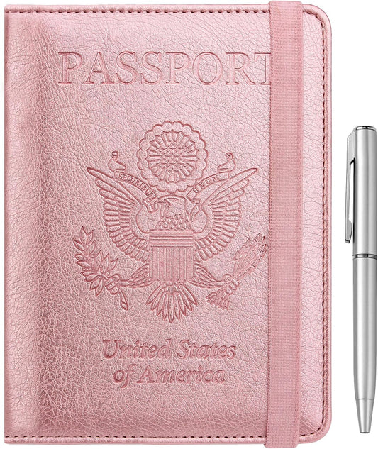 WALNEW Passport Holder for Travel, RFID Blocking Passport Wallet & Cover