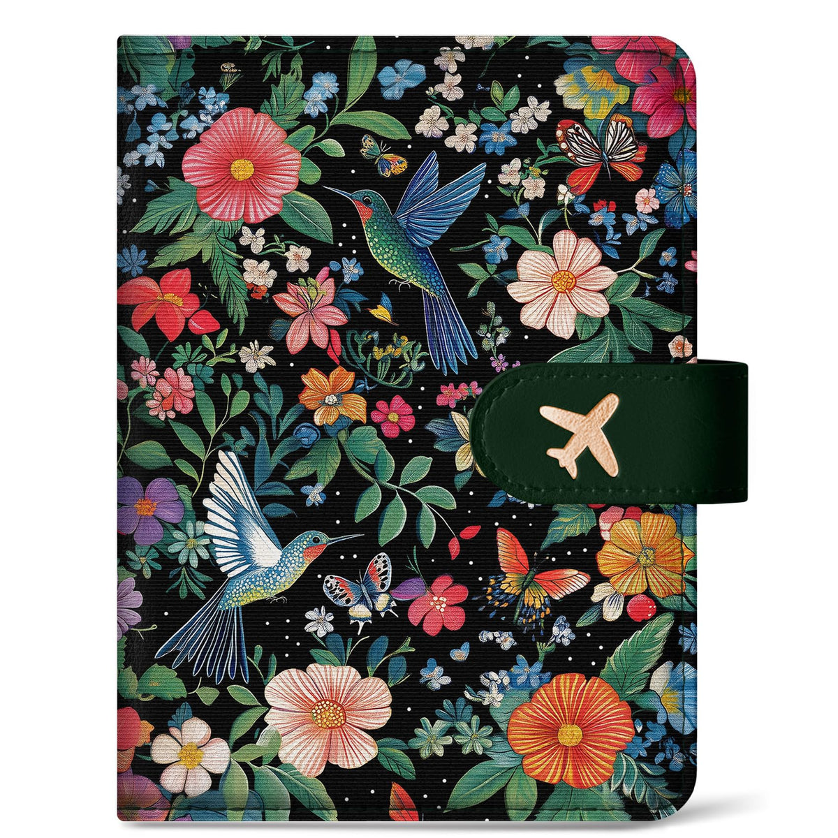 Passport Holder for Travel, RFID Blocking Wallet with Magnetic Closure