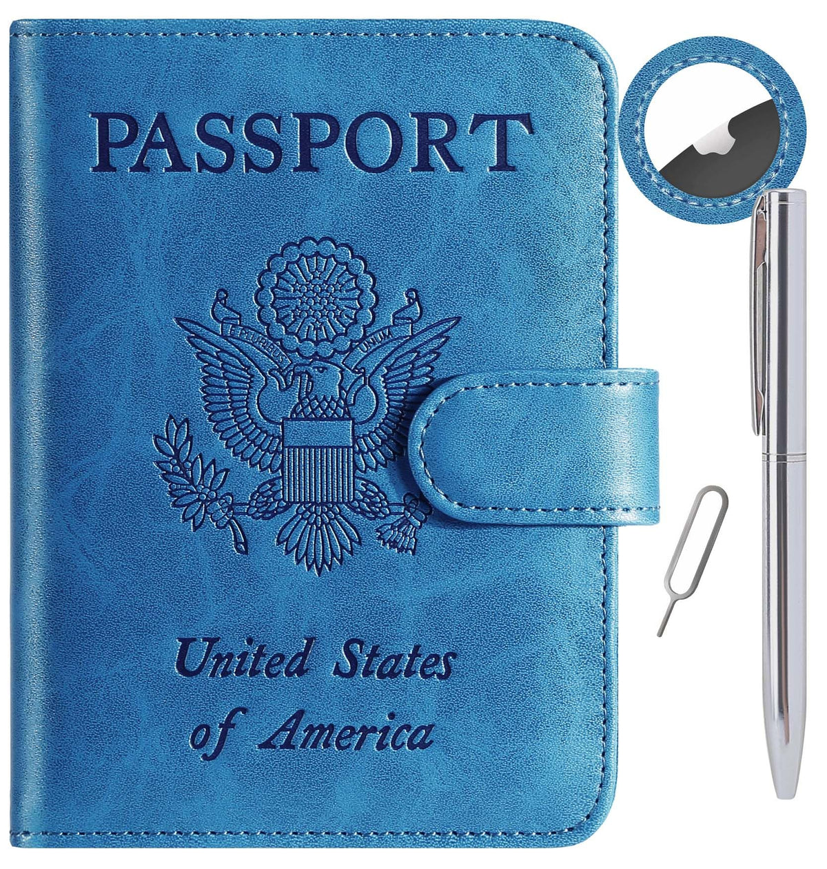 Passport Holder Cover Wallet RFID Blocking, Travel Essentials