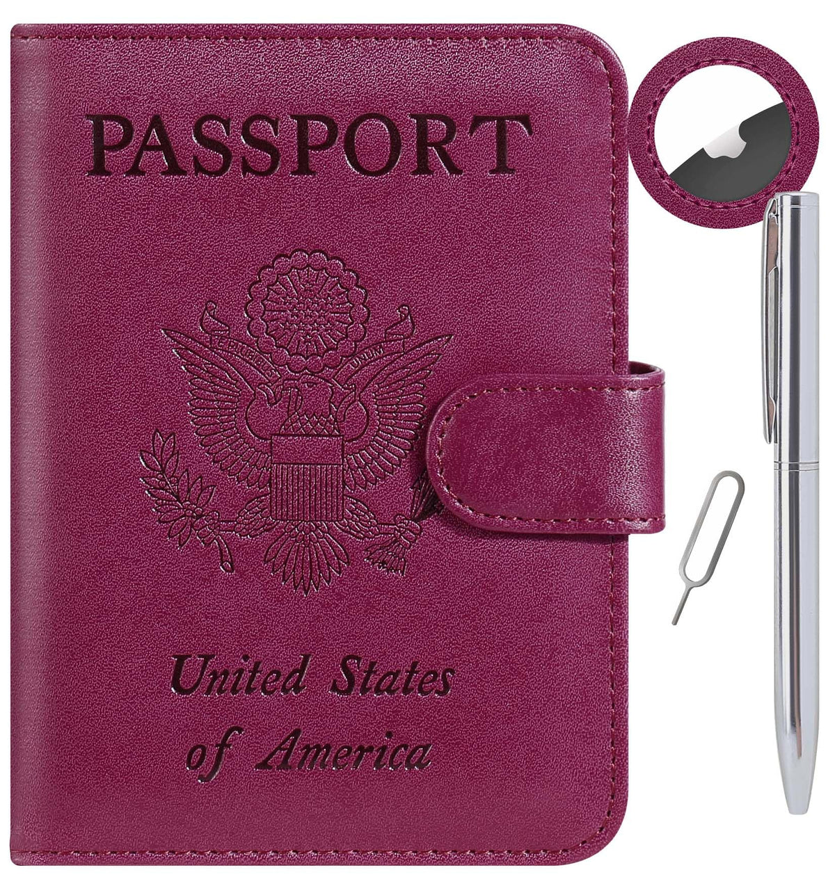 Passport Holder Cover Wallet RFID Blocking, Travel Essentials