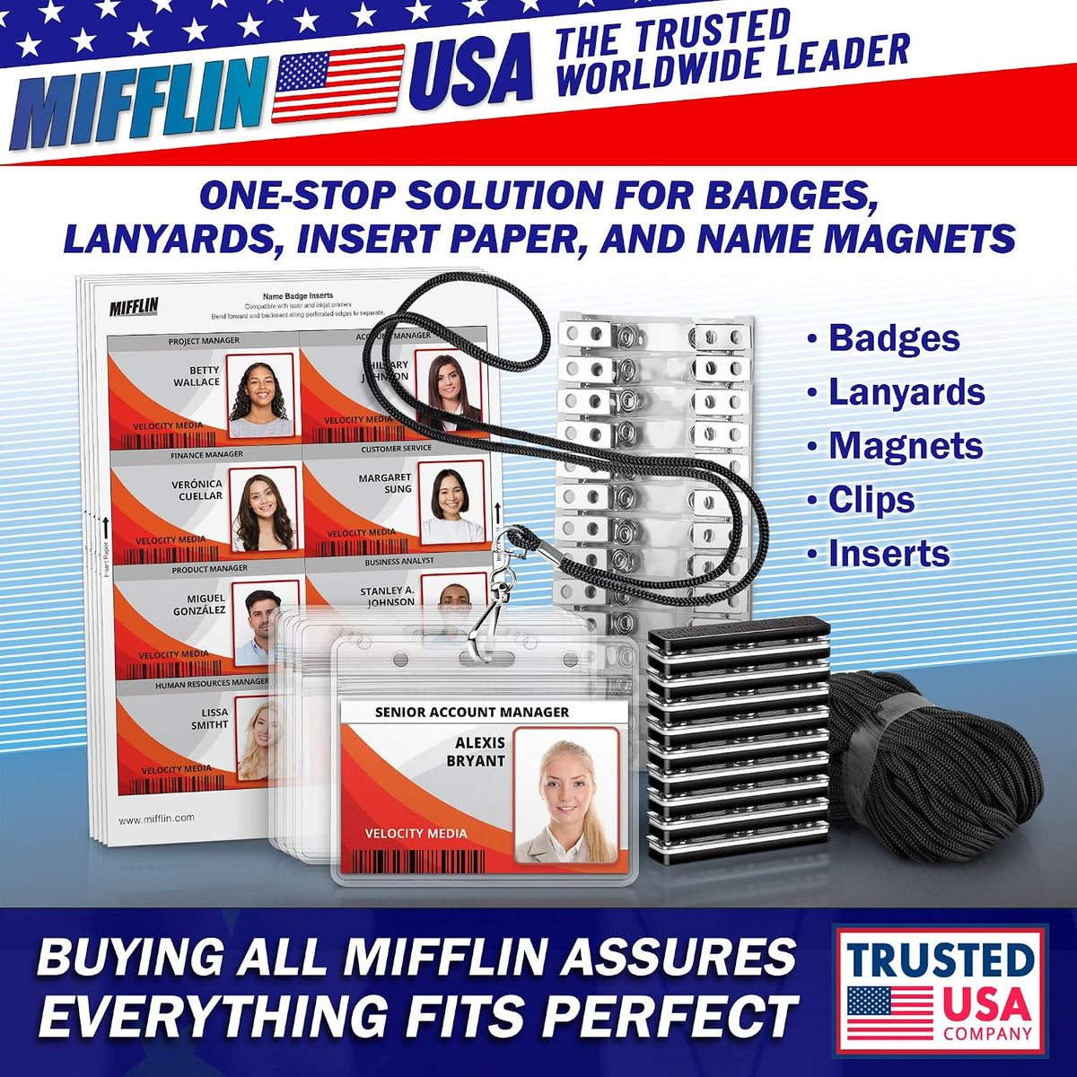 4x6" XXL Passport ID Name Badge Card Holders, Vertical, Zipperless, 100 PK