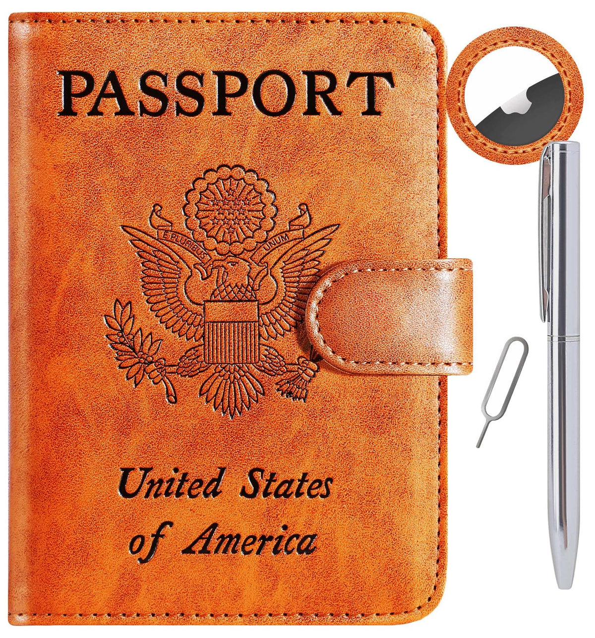 Passport Holder Cover Wallet RFID Blocking, Travel Essentials