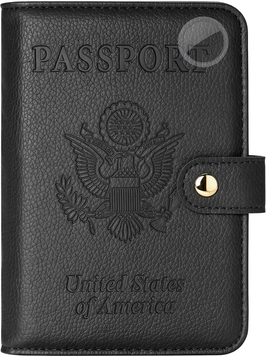 Tipmile RFID Passport Holder for Travel, Women Men Card Wallets for AirTag
