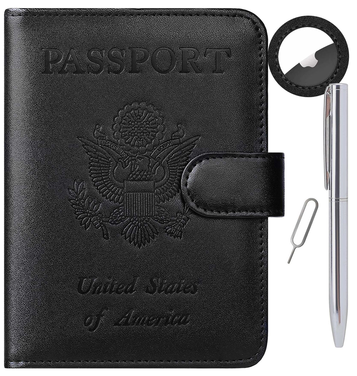 Passport Holder Cover Wallet RFID Blocking, Travel Essentials